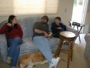 Scott and Janine 884.jpg: 2004/01/18 - The Day after Tom and Maria's Wedding - Opening Presents - 2004